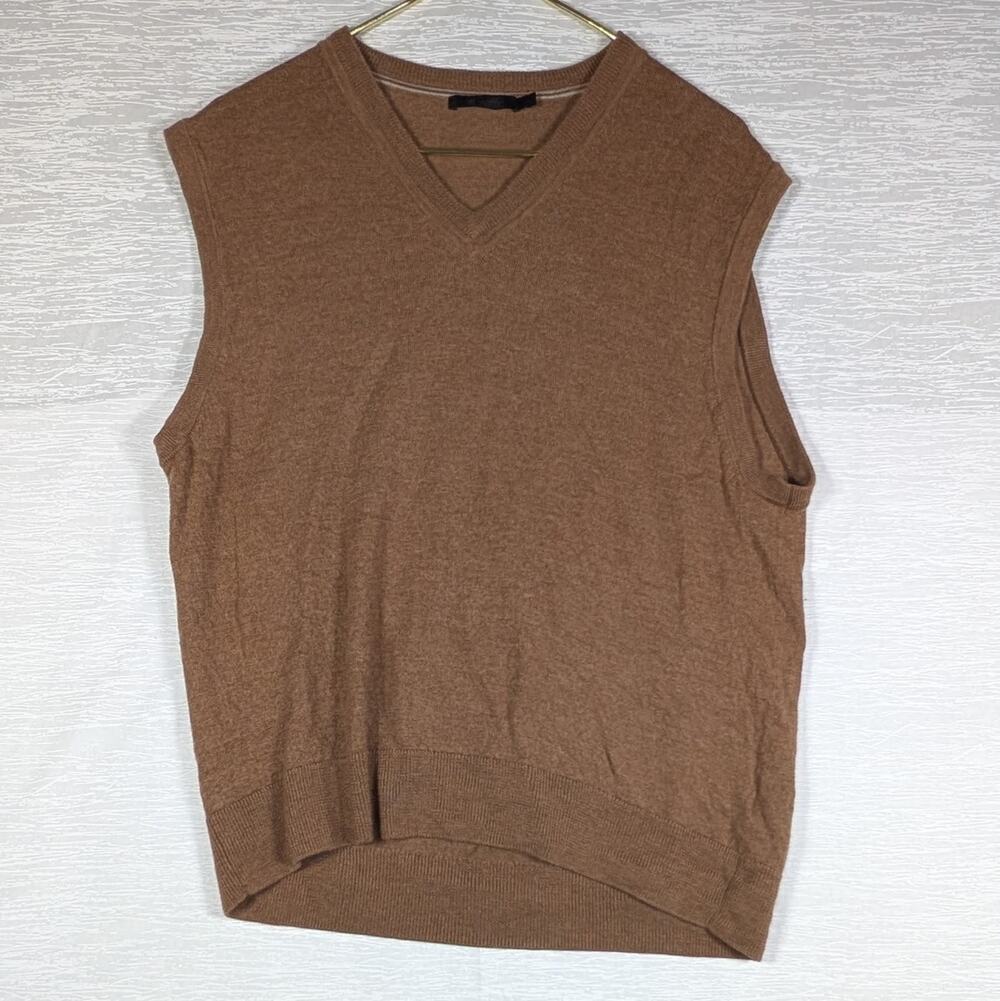 Raffi Merino Wool Sweater Vest Mens Extra Large Tan